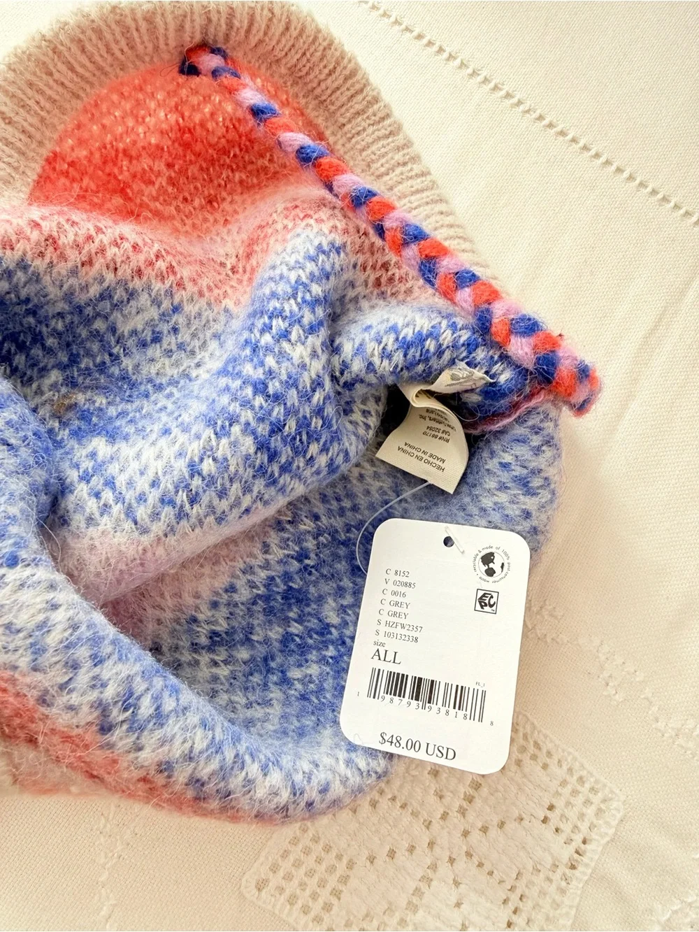❄️ Free People Winter Whimsy Multicolor Snow Hat - New ❄️